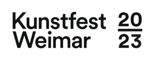 Logo Schriftzug schwarz Kunstfest Weimar 2023