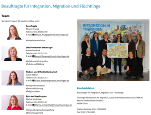 Kontaktdaten Team der Beauftragten für Integration, Migration und Flüchtlinge