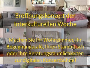 Sofacollage leere Sofas Teilnahmeeinladung