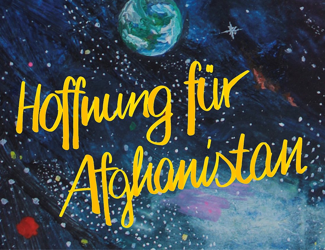 Bild mit Text "Hoffnung für Afghanistan"