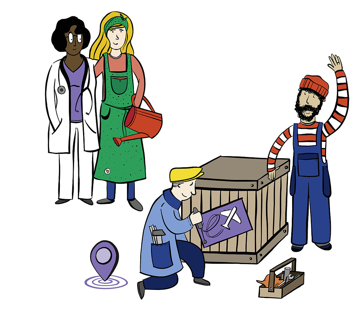 Geo Tour Grafik Cache Arbeit