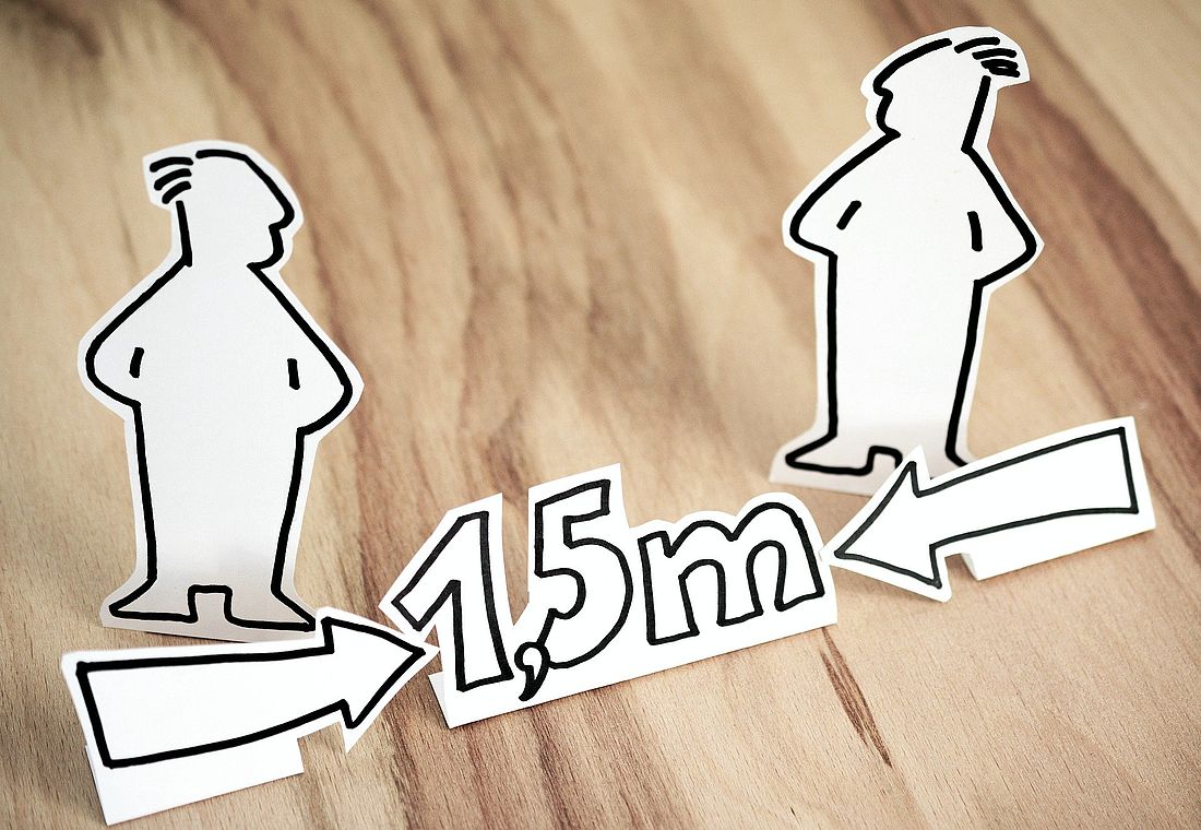 Abstand 1,5 m (Freie Nutzung: Pixabay congerddesign)