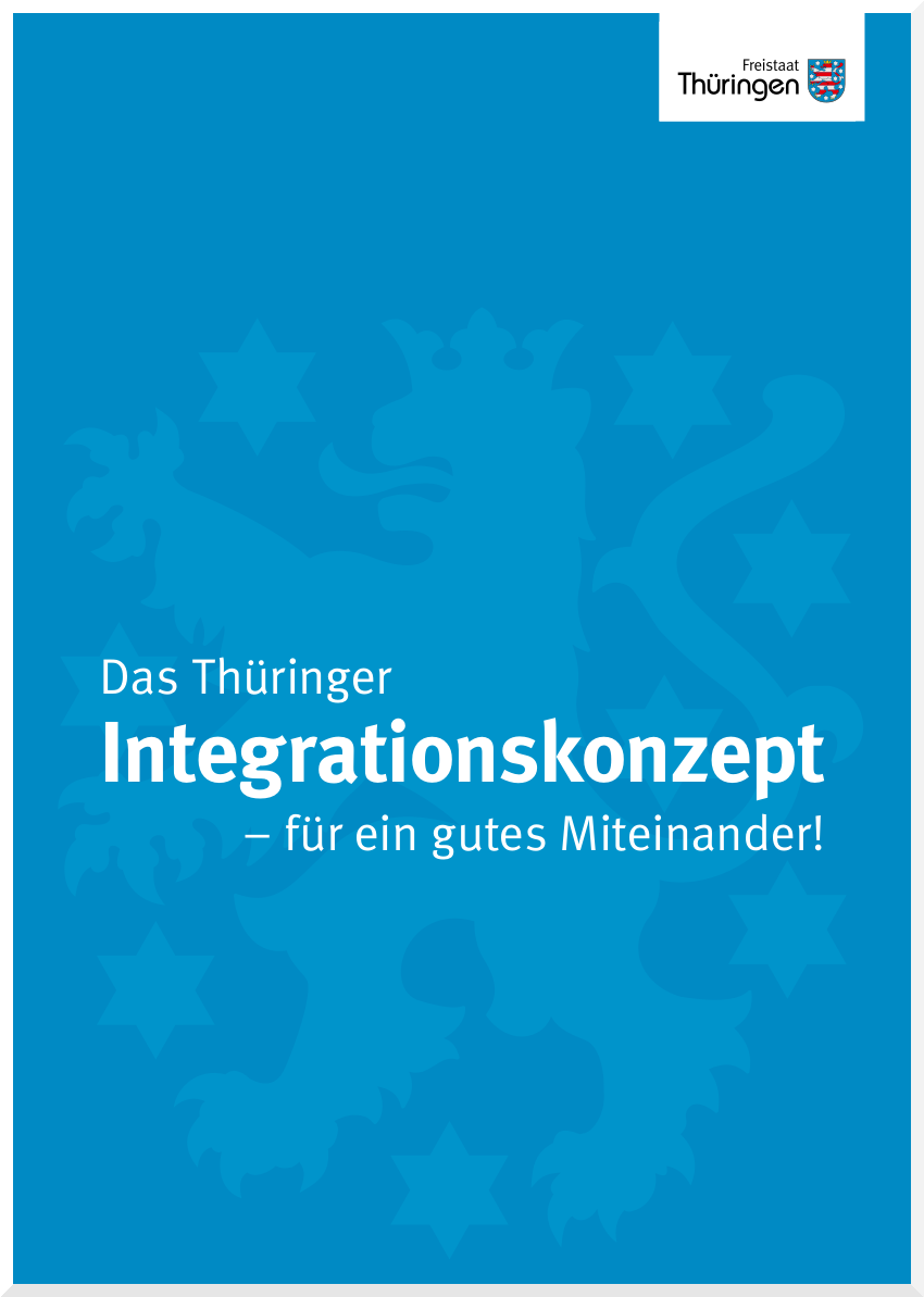 Titelbild Thueringer Integrationskonzept Thüringenwappen