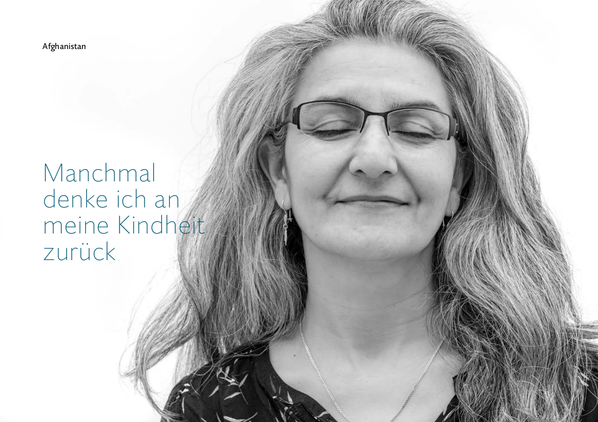 Profilbild Zarghona Naim Auszug aus dem HEIMAT-Bildband der BIMF (Koska 2019, S. 4) (Direktlink zur Unterseite Migration)